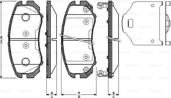 BOSCH 0 986 TB2 962 - Тормозные колодки, дисковые, комплект autospares.lv