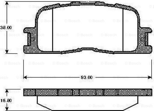 BOSCH 0 986 TB2 987 - Тормозные колодки, дисковые, комплект autospares.lv