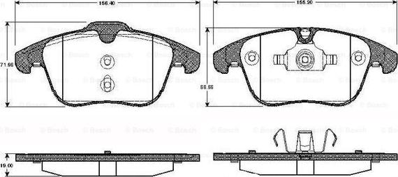 BOSCH 0 986 TB2 939 - Тормозные колодки, дисковые, комплект autospares.lv