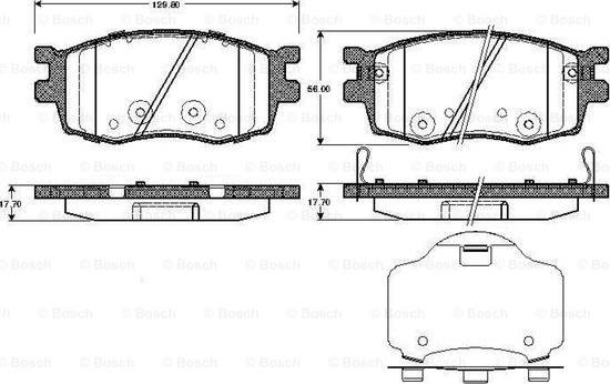 BOSCH 0 986 TB2 935 - Тормозные колодки, дисковые, комплект autospares.lv