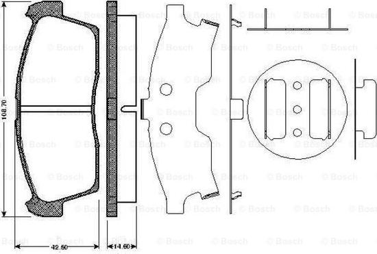 BOSCH 0 986 TB2 930 - Тормозные колодки, дисковые, комплект autospares.lv