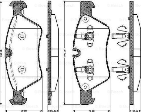 BOSCH 0 986 TB2 928 - Тормозные колодки, дисковые, комплект autospares.lv