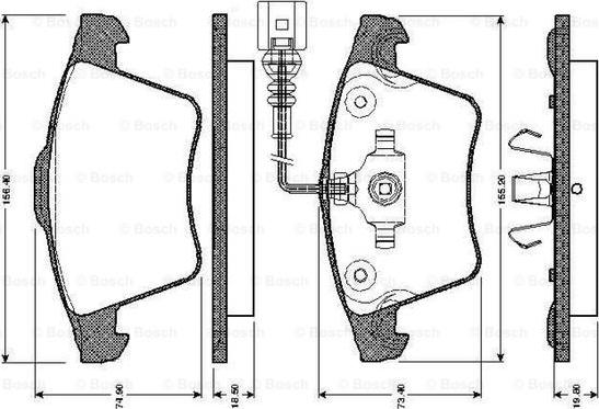 BOSCH 0 986 TB2 922 - Тормозные колодки, дисковые, комплект autospares.lv