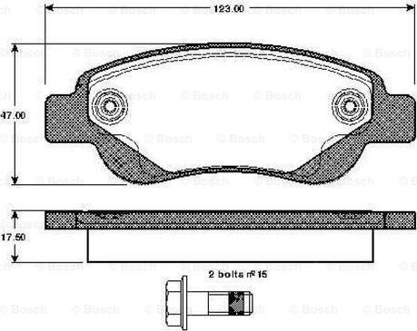 BOSCH 0 986 TB2 927 - Тормозные колодки, дисковые, комплект autospares.lv