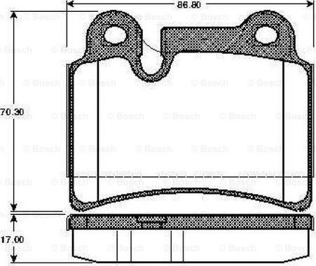 BOSCH 0 986 TB2 979 - Тормозные колодки, дисковые, комплект autospares.lv