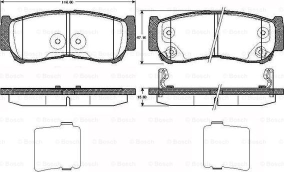 BOSCH 0 986 TB2 978 - Тормозные колодки, дисковые, комплект autospares.lv