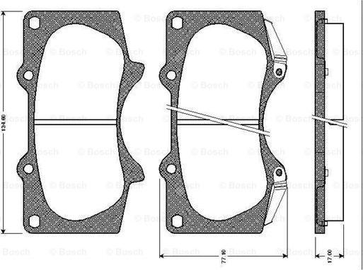 BOSCH 0 986 TB2 449 - Тормозные колодки, дисковые, комплект autospares.lv