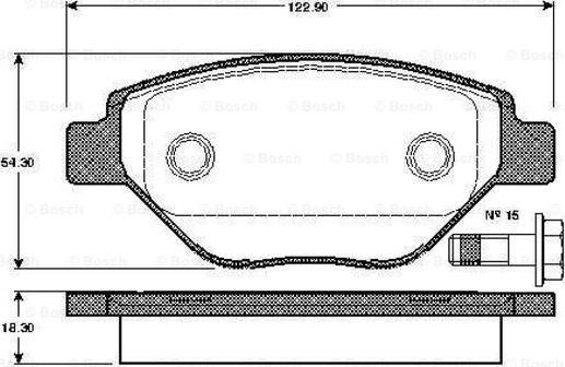 BOSCH 0 986 TB2 442 - Тормозные колодки, дисковые, комплект autospares.lv