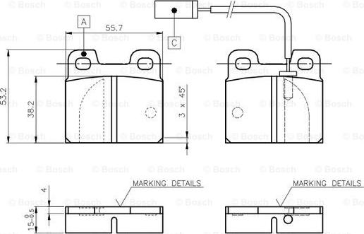 BOSCH 0 986 TB2 469 - Тормозные колодки, дисковые, комплект autospares.lv