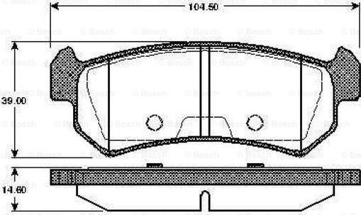 BOSCH 0 986 TB2 465 - Тормозные колодки, дисковые, комплект autospares.lv