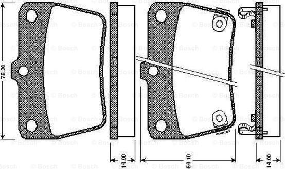 BOSCH 0 986 TB2 406 - Тормозные колодки, дисковые, комплект autospares.lv