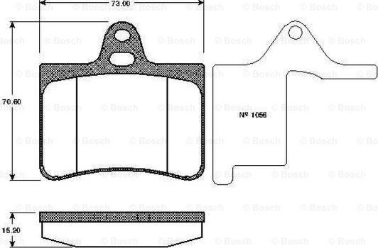 BOSCH 0 986 TB2 400 - Тормозные колодки, дисковые, комплект autospares.lv