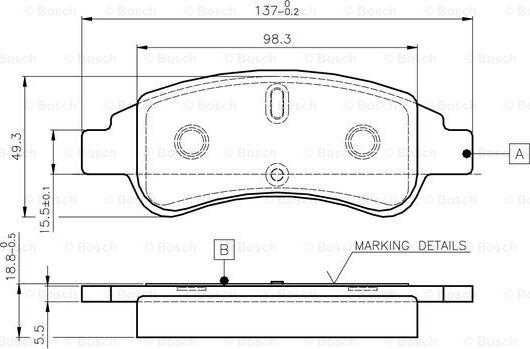 BOSCH 0 986 TB2 408 - Тормозные колодки, дисковые, комплект autospares.lv