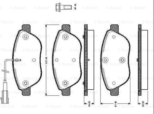 BOSCH 0 986 TB2 415 - Тормозные колодки, дисковые, комплект autospares.lv