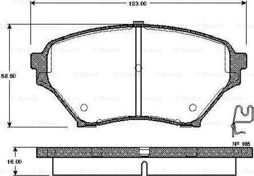 BOSCH 0 986 TB2 412 - Тормозные колодки, дисковые, комплект autospares.lv