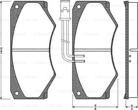 BOSCH 0 986 TB2 484 - Тормозные колодки, дисковые, комплект autospares.lv