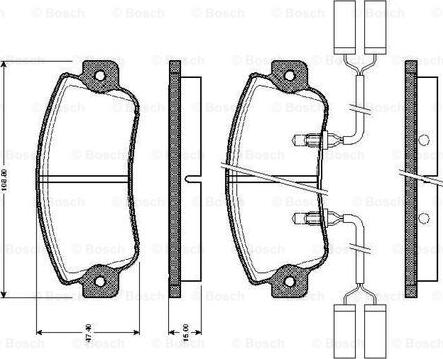 BOSCH 0 986 TB2 480 - Тормозные колодки, дисковые, комплект autospares.lv