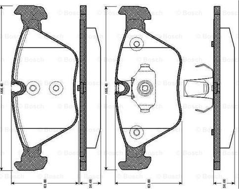 BOSCH 0 986 TB2 435 - Тормозные колодки, дисковые, комплект autospares.lv