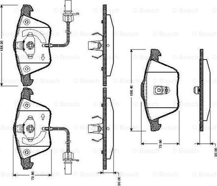 BOSCH 0 986 TB2 436 - Тормозные колодки, дисковые, комплект autospares.lv