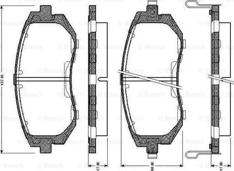 BOSCH 0 986 TB2 428 - Тормозные колодки, дисковые, комплект autospares.lv