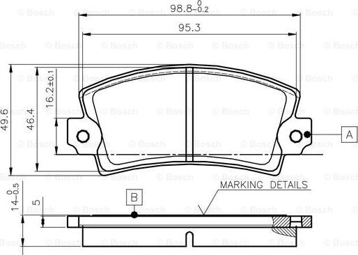 BOSCH 0 986 TB2 477 - Тормозные колодки, дисковые, комплект autospares.lv