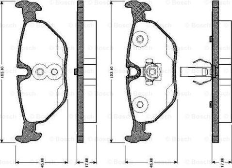 BOSCH 0 986 TB2 594 - Тормозные колодки, дисковые, комплект autospares.lv