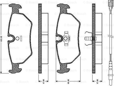 BOSCH 0 986 TB2 593 - Тормозные колодки, дисковые, комплект autospares.lv