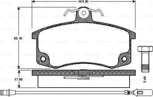 BOSCH 0 986 TB2 567 - Тормозные колодки, дисковые, комплект autospares.lv