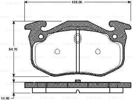 BOSCH 0 986 TB2 515 - Тормозные колодки, дисковые, комплект autospares.lv