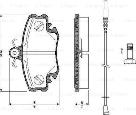 BOSCH 0 986 TB2 513 - Тормозные колодки, дисковые, комплект autospares.lv