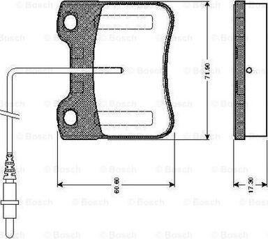 BOSCH 0 986 TB2 582 - Тормозные колодки, дисковые, комплект autospares.lv