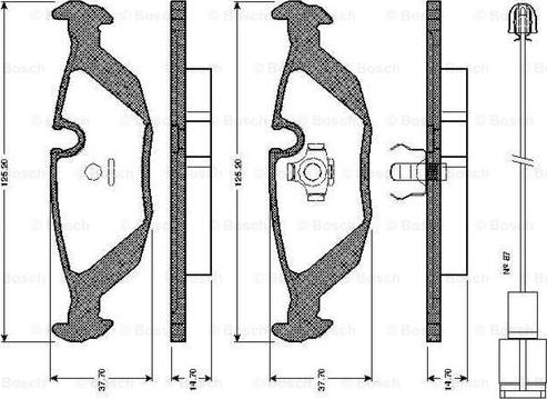 BOSCH 0 986 TB2 531 - Тормозные колодки, дисковые, комплект autospares.lv