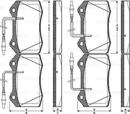 BOSCH 0 986 TB2 694 - Тормозные колодки, дисковые, комплект autospares.lv