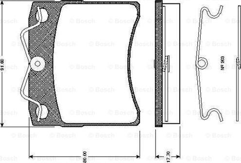 BOSCH 0 986 TB2 669 - Тормозные колодки, дисковые, комплект autospares.lv