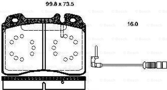 BOSCH 0 986 TB2 663 - Тормозные колодки, дисковые, комплект autospares.lv