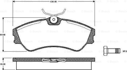 BOSCH 0 986 TB2 667 - Тормозные колодки, дисковые, комплект autospares.lv