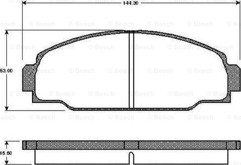 BOSCH 0 986 TB2 601 - Тормозные колодки, дисковые, комплект autospares.lv