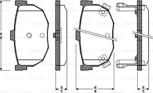 BOSCH 0 986 TB2 618 - Тормозные колодки, дисковые, комплект autospares.lv