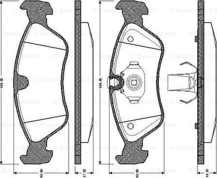 BOSCH 0 986 TB2 612 - Тормозные колодки, дисковые, комплект autospares.lv