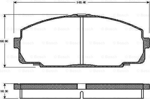 BOSCH 0 986 TB2 688 - Тормозные колодки, дисковые, комплект autospares.lv