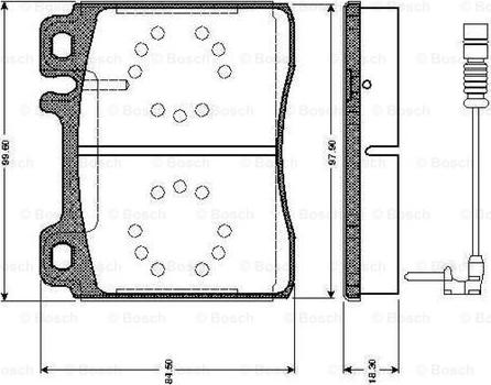 BOSCH 0 986 TB2 687 - Тормозные колодки, дисковые, комплект autospares.lv