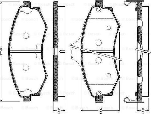 BOSCH 0 986 TB2 636 - Тормозные колодки, дисковые, комплект autospares.lv