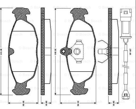 BOSCH 0 986 TB2 677 - Тормозные колодки, дисковые, комплект autospares.lv