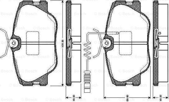 BOSCH 0 986 TB2 099 - Тормозные колодки, дисковые, комплект autospares.lv