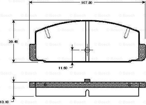 BOSCH 0 986 TB2 095 - Тормозные колодки, дисковые, комплект autospares.lv