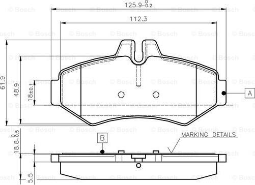 BOSCH 0 986 TB2 046 - Тормозные колодки, дисковые, комплект autospares.lv