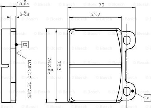 BOSCH 0 986 TB2 050 - Тормозные колодки, дисковые, комплект autospares.lv