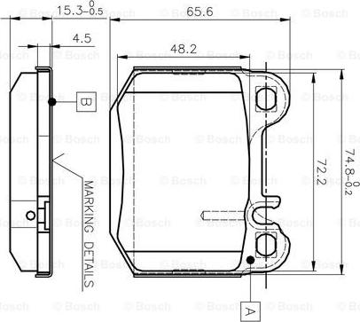 BOSCH 0 986 TB2 053 - Тормозные колодки, дисковые, комплект autospares.lv