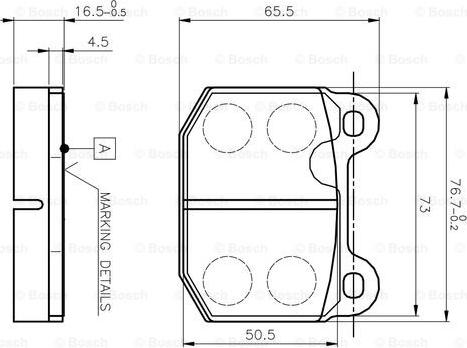 BOSCH 0 986 TB2 052 - Тормозные колодки, дисковые, комплект autospares.lv