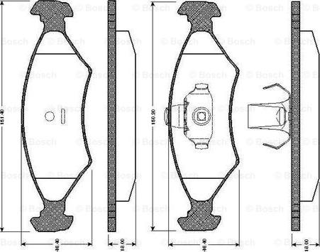 BOSCH 0 986 TB2 066 - Тормозные колодки, дисковые, комплект autospares.lv